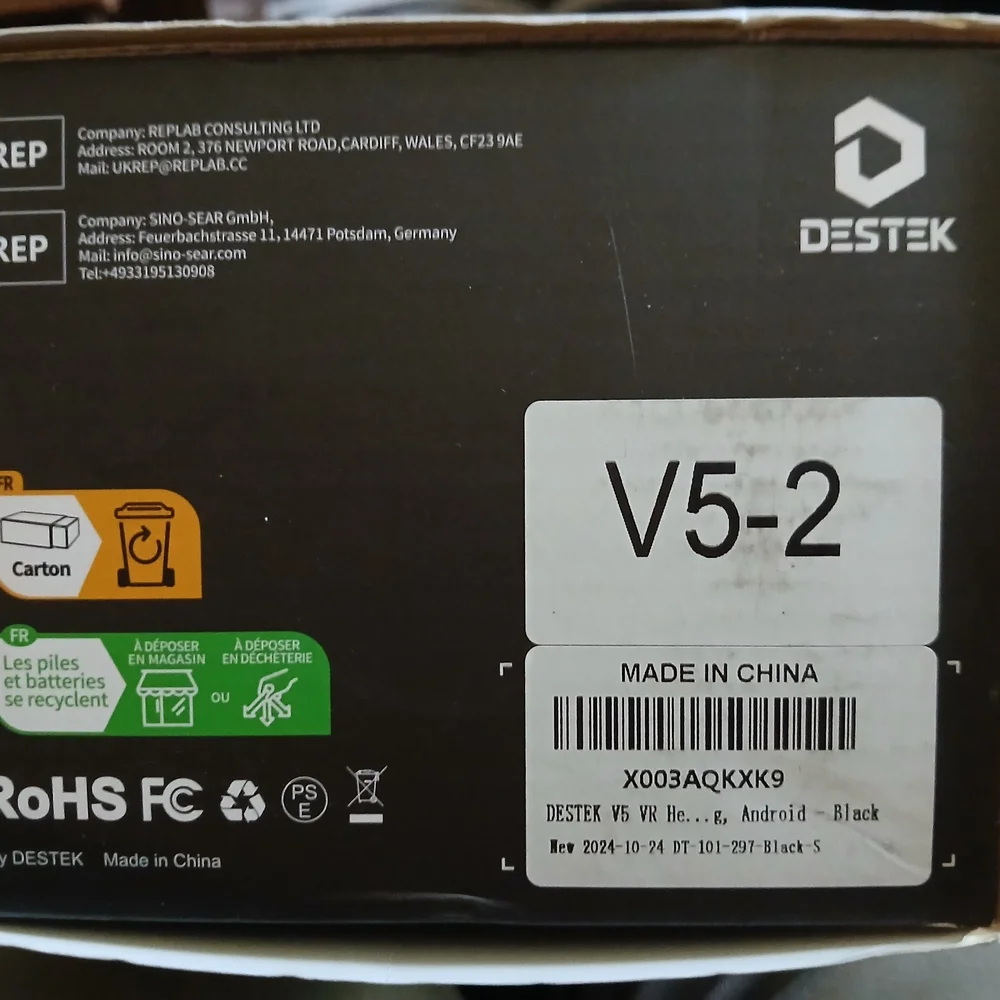 V5 Smartphone VR Headset - Black and Gray